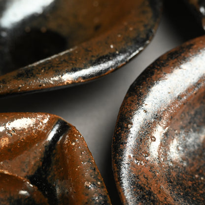 5 pc. Mid-Century Bowl Set ー熊倉 順吉 “天目釉 鉢 五個揃”