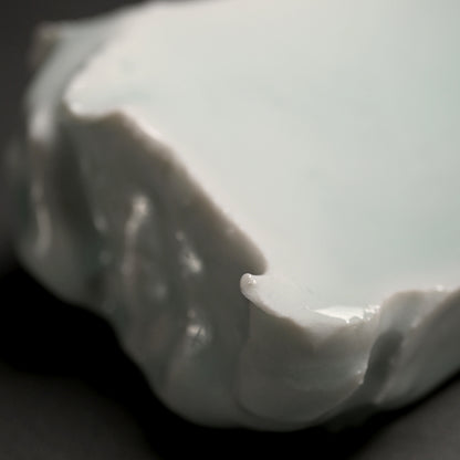 Striking Celadon Plate ー“青白磁 くわ形皿”