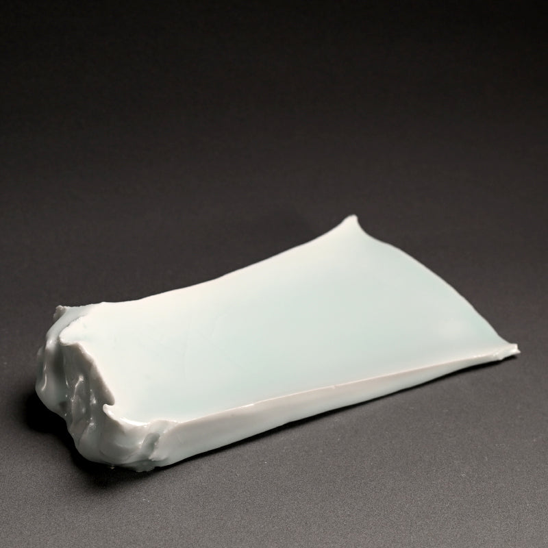 Striking Celadon Plate ー“青白磁 くわ形皿”