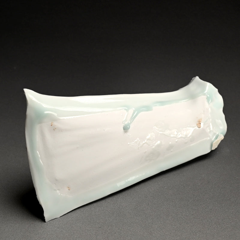 Striking Celadon Plate ー“青白磁 くわ形皿”