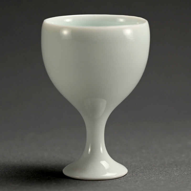 Exquisite Bajohai Porcelain Sake Cup ー“青白磁 馬上杯”