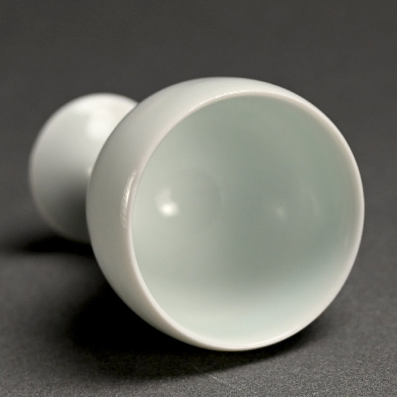 Exquisite Bajohai Porcelain Sake Cup ー“青白磁 馬上杯”