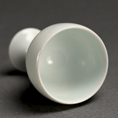 Exquisite Bajohai Porcelain Sake Cup ー“青白磁 馬上杯”