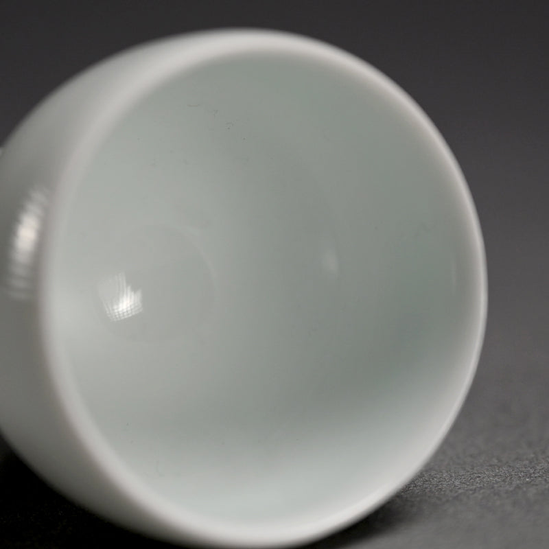 Exquisite Bajohai Porcelain Sake Cup ー“青白磁 馬上杯”