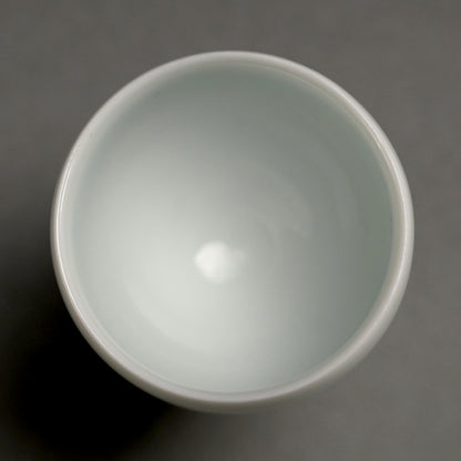 Exquisite Bajohai Porcelain Sake Cup ー“青白磁 馬上杯”