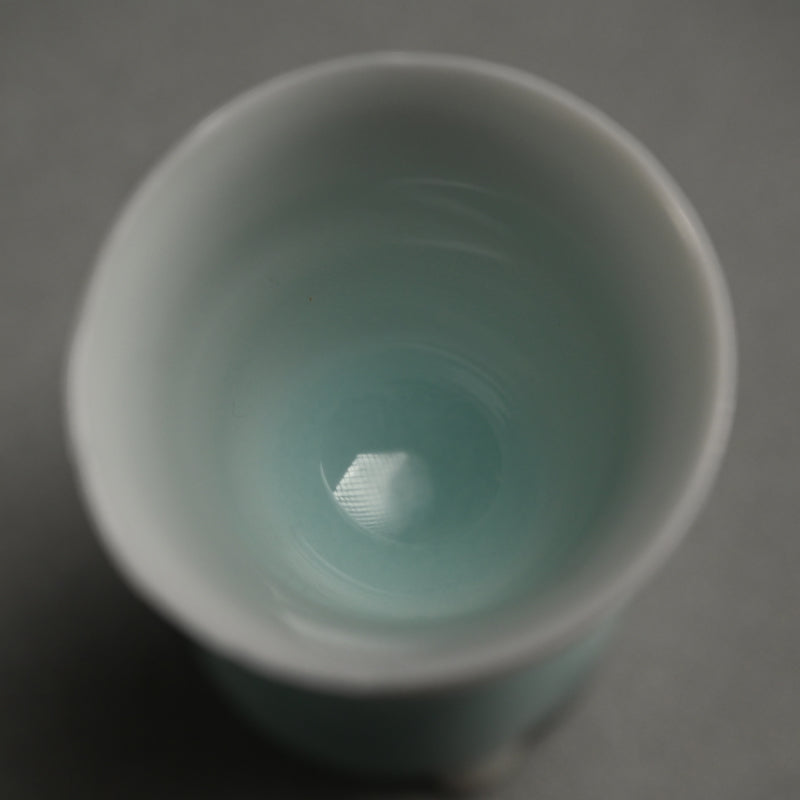 Contemporary Celadon Guinomi ー“青白磁 杯”