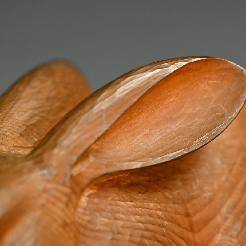 Serenity in Wood, a Carved Rabbit Okimono