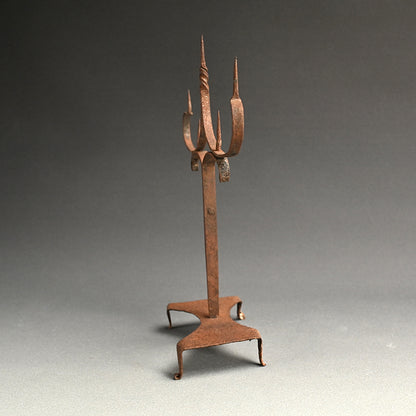 Antique Japanese Hand-forged Iron candle stand