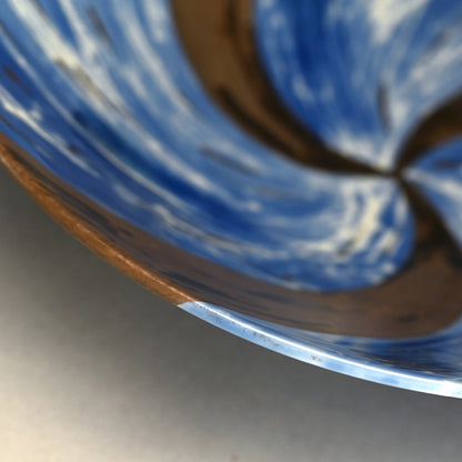 Huge Silver Glazed Blue & White Bowl ー“染付銀彩 鉢”