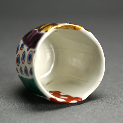 Brilliantly Colored Guinomi Sake Cup ー 松田 百合子 “盃”