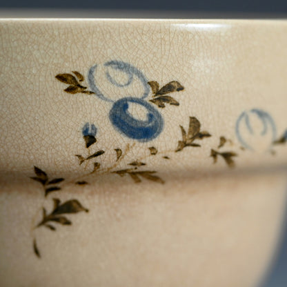 19th century Mizoroyaki Chawan Tea Bowl from Kyoto ー"御菩薩焼 茶碗"