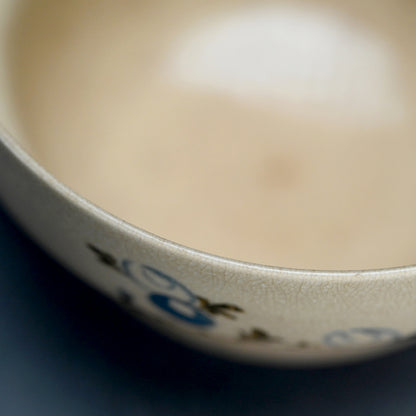 19th century Mizoroyaki Chawan Tea Bowl from Kyoto ー"御菩薩焼 茶碗"