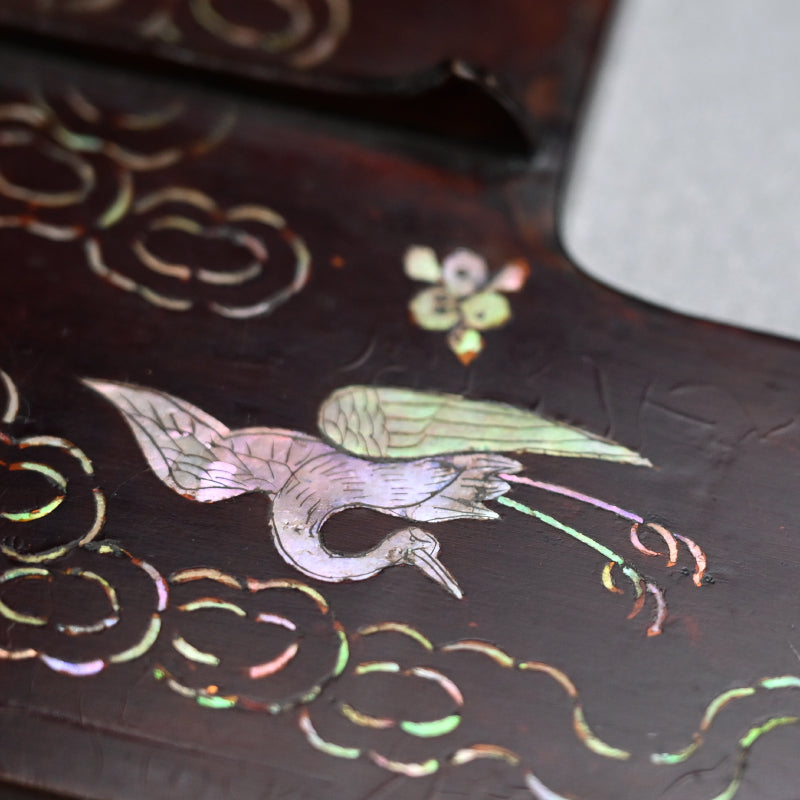 Rare! Lacquer Writing Box ー諏訪蘇山 “青貝唐閣山水 硯箱” “古稀記念”