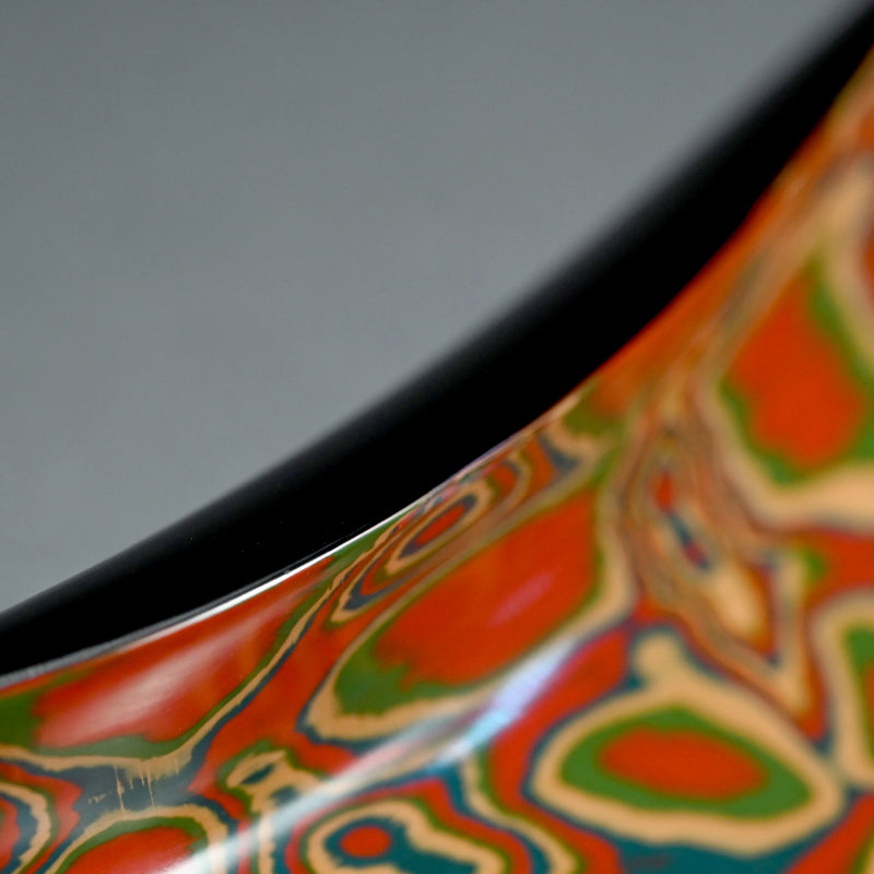 Wild Japanese Mid-Century Lacquered Wooden Basin