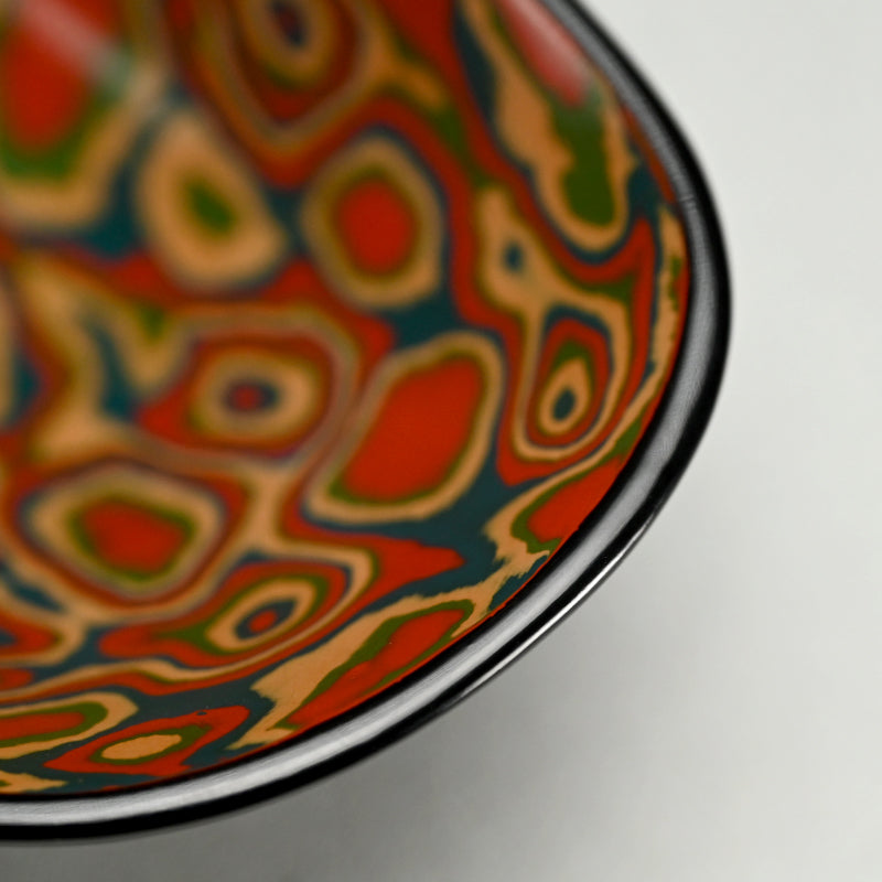 Wild Japanese Mid-Century Lacquered Wooden Basin