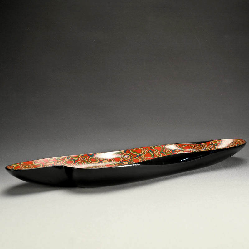 Wild Japanese Mid-Century Lacquered Wooden Basin