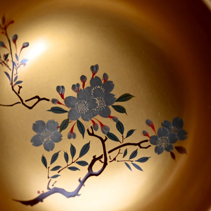 5 Antique Japanese Gold Lacquered Soup Bowls