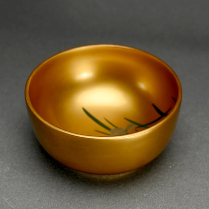 5 Antique Japanese Gold Lacquered Soup Bowls
