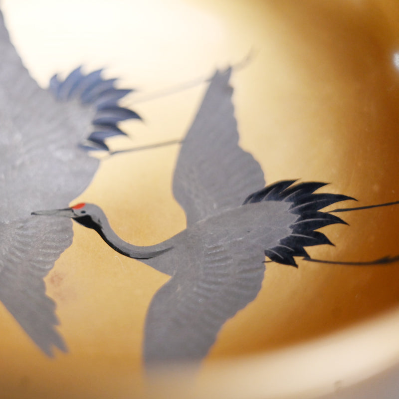 Pair Gold Lacquered Kaiseki Soup Bowls