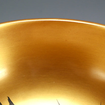 Pair Gold Lacquered Kaiseki Soup Bowls