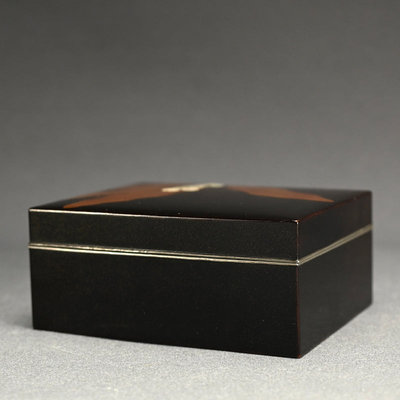 Exquisite Maki-e Decorated Lacquered Box w/ Mother Of Pearl