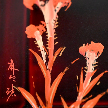 Lacquer 5 Plate Set ー張間 麻佐緒 “歳特記 四季草花 漆絵銘々皿”