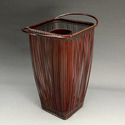 Bamboo Basket Titled Hosei ー竹雲斎 造 “萌生 花籃”