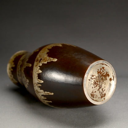 Bronze Vase Dripping with Silver ー柴野 和聖 “銀燭付黒味銅花瓶”