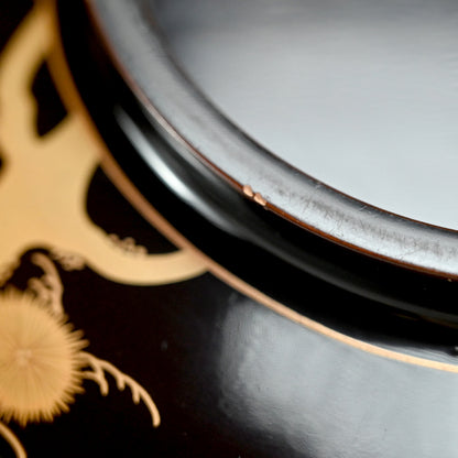 Meiji period Lacquer Bowl, Shochikubai for Festive Occasions