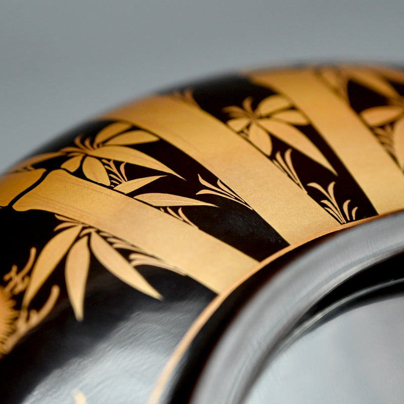 Meiji period Lacquer Bowl, Shochikubai for Festive Occasions