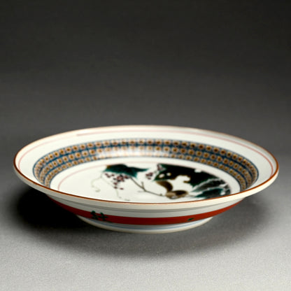 Kutani Plate ー武腰 泰山 “色絵葡萄二栗鼠図 飾皿”