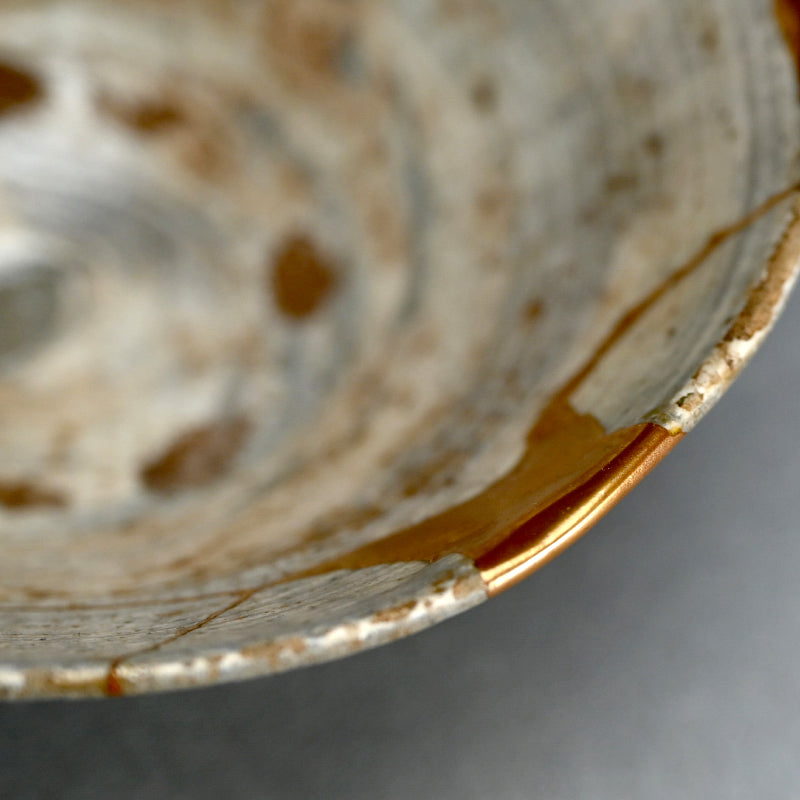 Spectacular Edo period Hakeme Kintsugi Chawan Tea Bowl