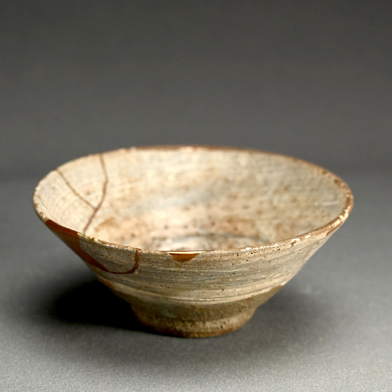 Spectacular Edo period Hakeme Kintsugi Chawan Tea Bowl