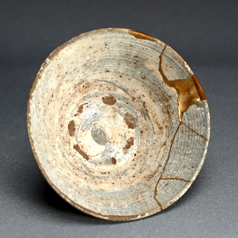 Spectacular Edo period Hakeme Kintsugi Chawan Tea Bowl