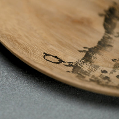 Wood Tray Decorated by Zen Priest ー円山 伝衣