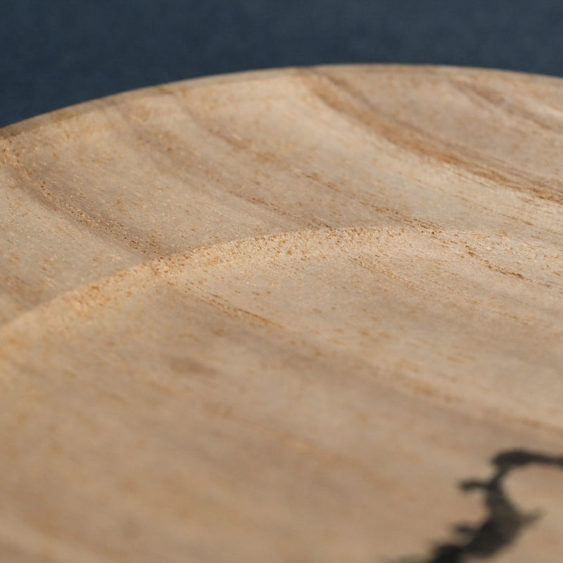Wood Tray Decorated by Zen Priest ー円山 伝衣