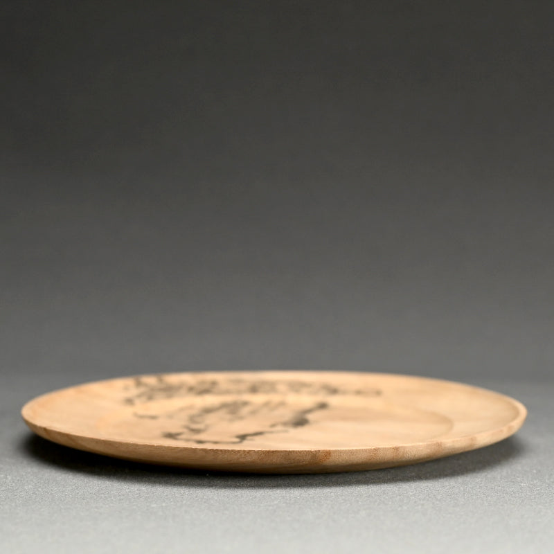Wood Tray Decorated by Zen Priest ー円山 伝衣