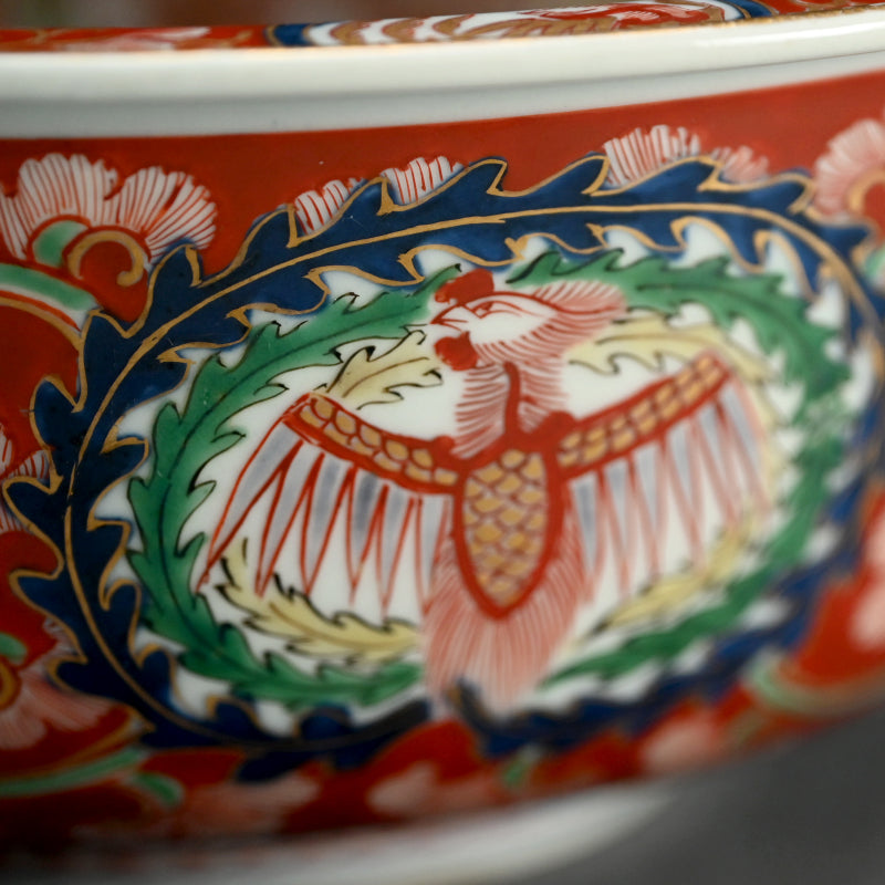 2 Luxurious Daishoji-Imari Porcelain Dragon Bowls, Kutani ー奇玉宝鼎之珍