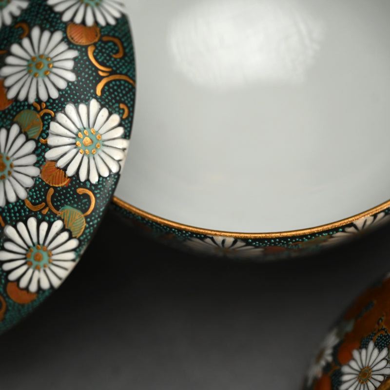 アンティークジャパンクタニペア磁器ボウル