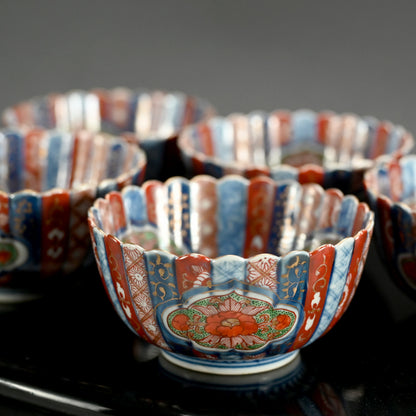 Spectacular Antique Japanese 10 pc Imari Porcelain Bowl Set