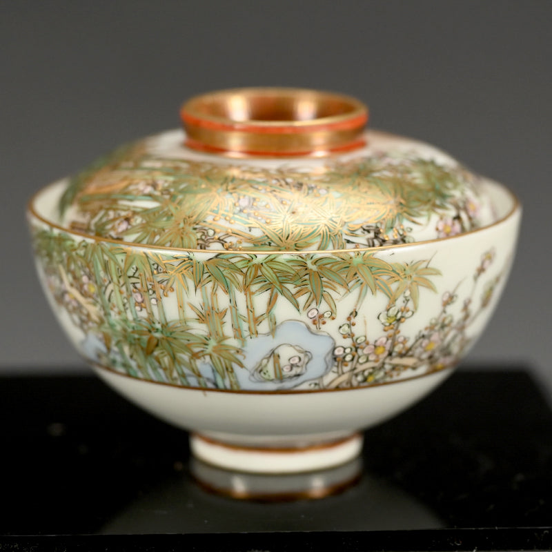 4 Spectacular Kutani Porcelain Bowls, Kaburagi Etc.