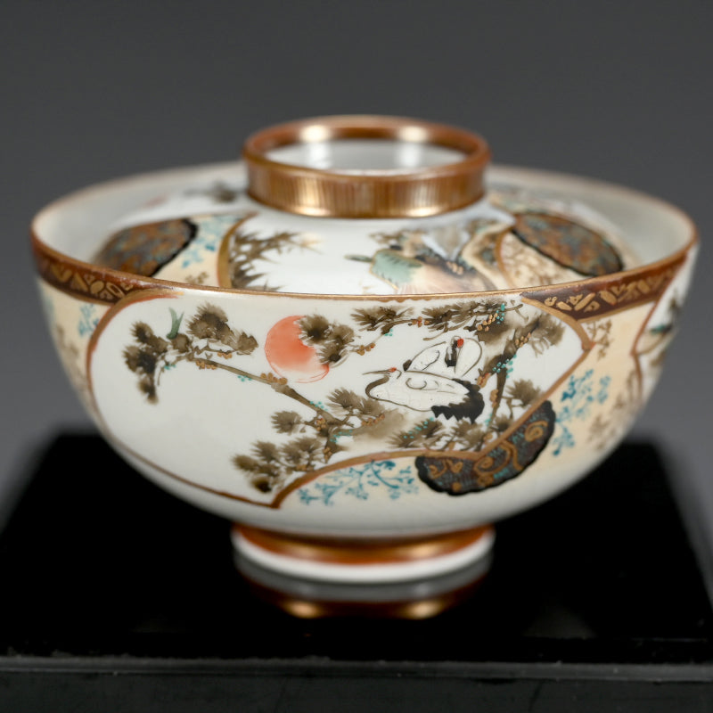 4 Spectacular Kutani Porcelain Bowls, Kaburagi Etc.