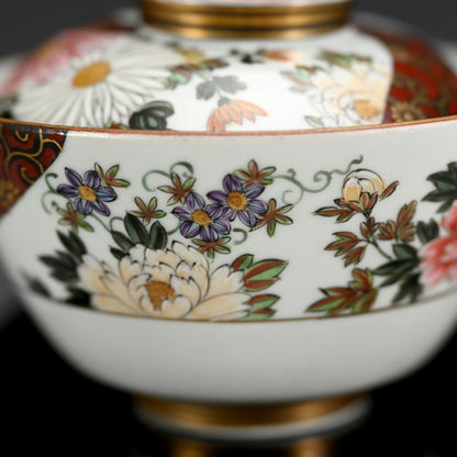 4 Spectacular Kutani Porcelain Bowls, Kaburagi Etc.