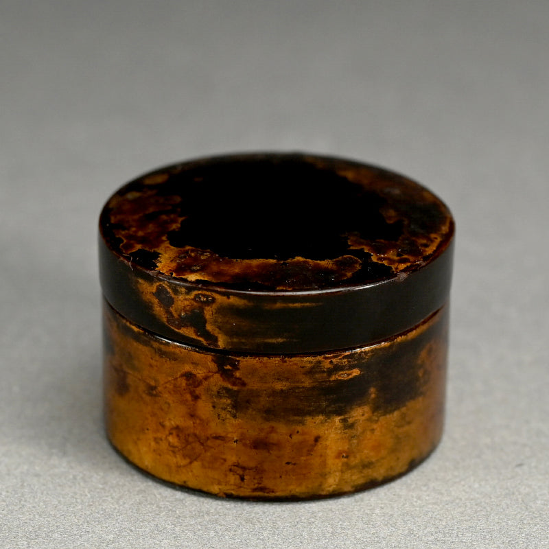 Ancient Japanese Lacquered Gold Kogo Incense Case
