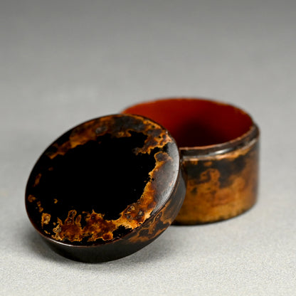 Ancient Japanese Lacquered Gold Kogo Incense Case
