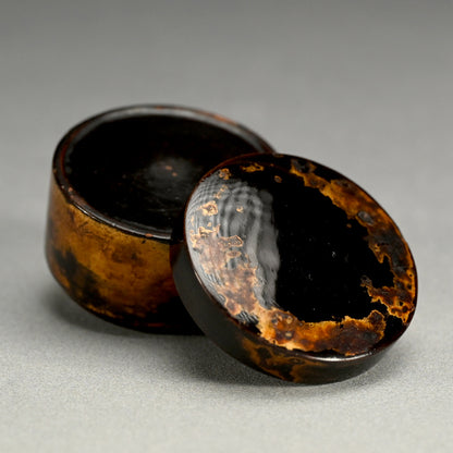Ancient Japanese Lacquered Gold Kogo Incense Case