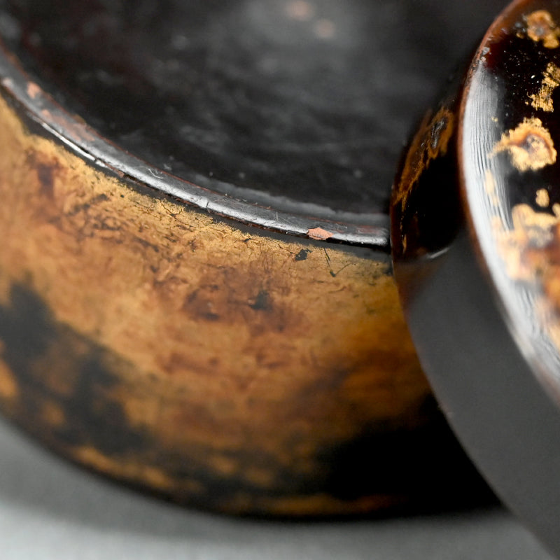 Ancient Japanese Lacquered Gold Kogo Incense Case