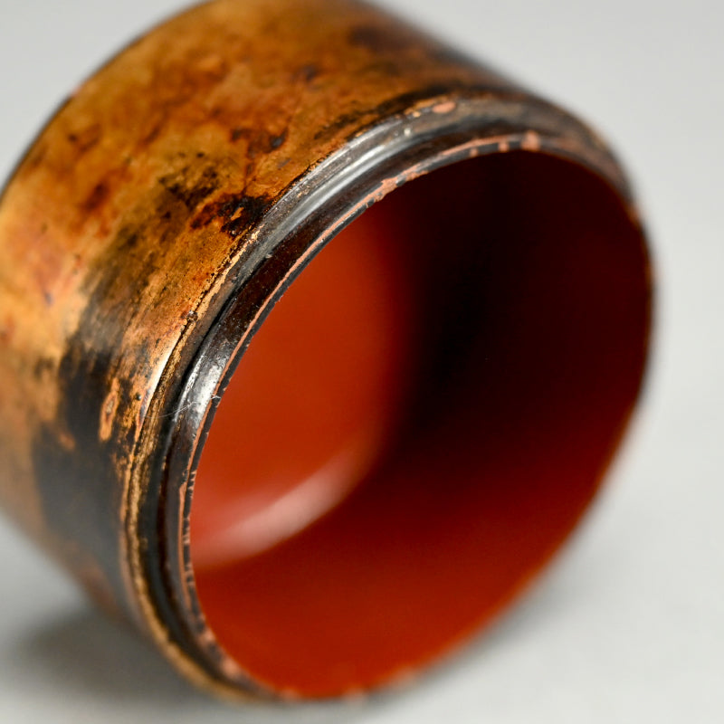 Ancient Japanese Lacquered Gold Kogo Incense Case