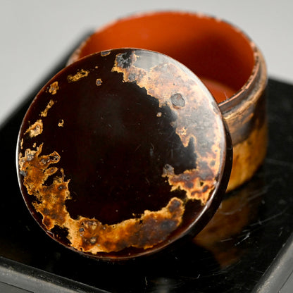 Ancient Japanese Lacquered Gold Kogo Incense Case