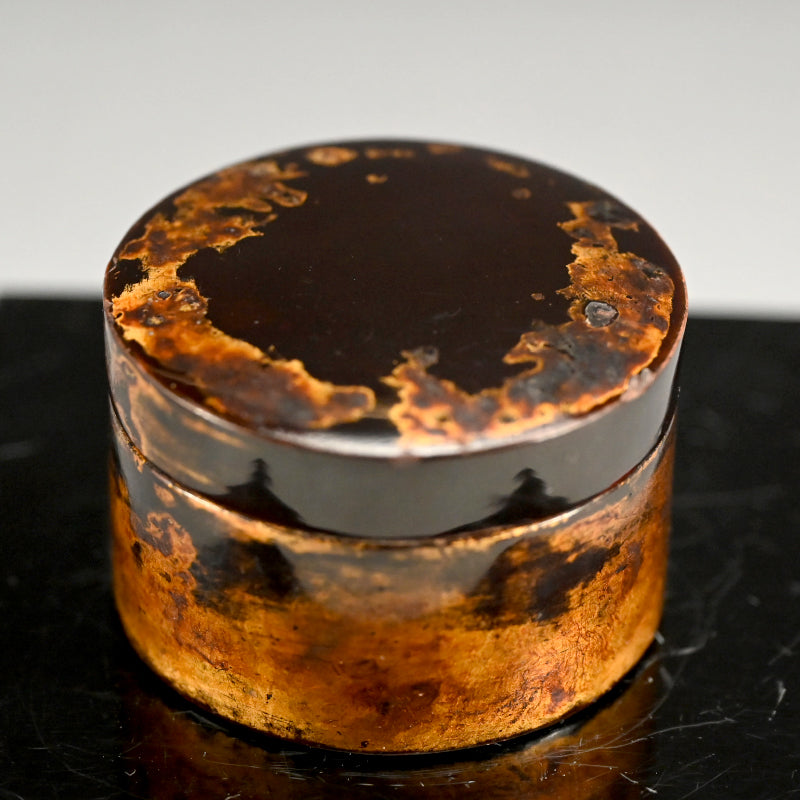 Ancient Japanese Lacquered Gold Kogo Incense Case